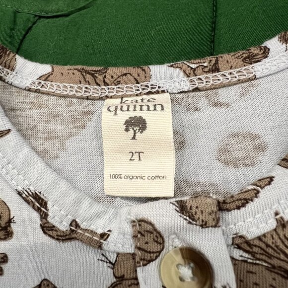 Kate Quinn Toddler 2T Squirrel Print Organic Cotton Tank Romper Jumpsuit - Picture 3 of 3